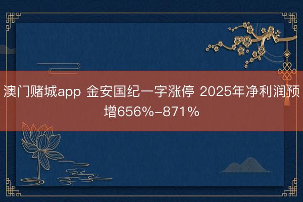 澳门赌城app 金安国纪一字涨停 2025年净利润预增656%-871%