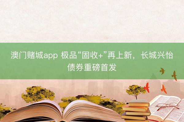 澳门赌城app 极品“固收+”再上新，长城兴怡债券重磅首发