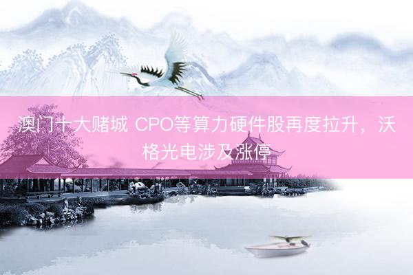 澳门十大赌城 CPO等算力硬件股再度拉升，沃格光电涉及涨停
