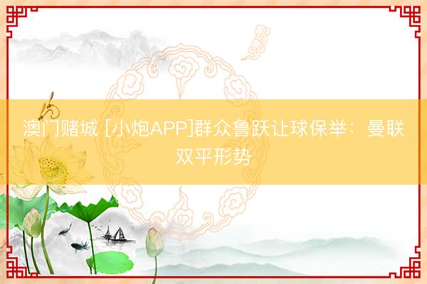 澳门赌城 [小炮APP]群众鲁跃让球保举：曼联双平形势